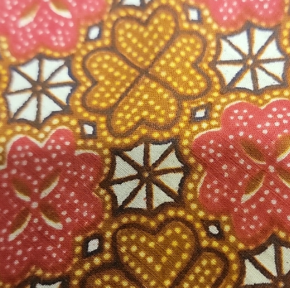 Vintage 1960s Batik Necktie | Bold Geometric Floral Pattern | Retro Menswear